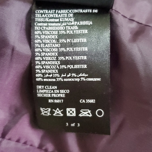 BEBE WOOL PURPLE CROPPED JACKET XS - Picture 8 of 11